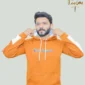 Men's Spring College Hoodie Orange